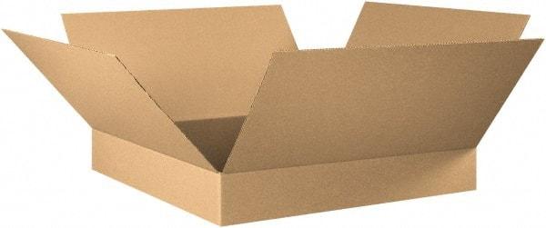 Made in USA - 30" Wide x 30" Long x 6" High Rectangle Corrugated Shipping Box - 1 Wall, Kraft (Color), 65 Lb Capacity - USA Tool & Supply
