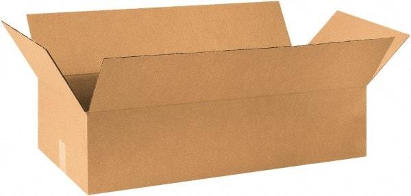 Made in USA - 20" Wide x 36" Long x 12" High Rectangle Corrugated Shipping Box - 1 Wall, Kraft (Color), 65 Lb Capacity - USA Tool & Supply