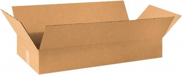 Made in USA - 18" Wide x 36" Long x 6" High Rectangle Corrugated Shipping Box - 1 Wall, Kraft (Color), 65 Lb Capacity - USA Tool & Supply