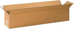 Made in USA - 12" Wide x 60" Long x 12" High Rectangle Corrugated Shipping Box - 1 Wall, Kraft (Color), 65 Lb Capacity - USA Tool & Supply