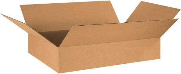 Made in USA - 17" Wide x 29" Long x 3" High Rectangle Corrugated Shipping Box - 1 Wall, Kraft (Color), 65 Lb Capacity - USA Tool & Supply