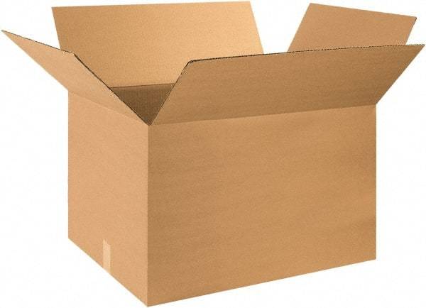 Made in USA - 20" Wide x 30" Long x 18" High Rectangle Corrugated Shipping Box - 1 Wall, Kraft (Color), 65 Lb Capacity - USA Tool & Supply