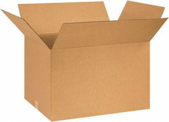 Made in USA - 18" Wide x 26" Long x 16" High Rectangle Corrugated Shipping Box - 1 Wall, Kraft (Color), 65 Lb Capacity - USA Tool & Supply