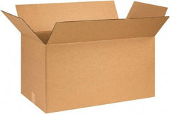 Made in USA - 14" Wide x 28" Long x 14" High Rectangle Corrugated Shipping Box - 1 Wall, Kraft (Color), 65 Lb Capacity - USA Tool & Supply