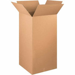 Made in USA - 24" Wide x 24" Long x 48" High Rectangle Corrugated Shipping Box - 1 Wall, Kraft (Color), 65 Lb Capacity - USA Tool & Supply