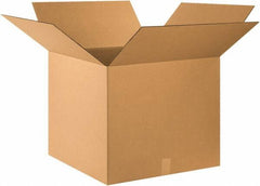 Made in USA - 24" Wide x 24" Long x 20" High Rectangle Corrugated Shipping Box - 1 Wall, Kraft (Color), 65 Lb Capacity - USA Tool & Supply