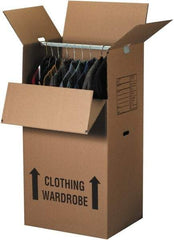 Made in USA - 20" Wide x 24" Long x 34" High Rectangle Moving Boxes - 2 Walls, Kraft (Color), 100 Lb Capacity - USA Tool & Supply