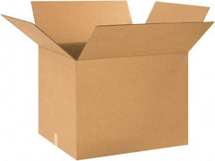 Made in USA - 20" Wide x 24" Long x 18" High Rectangle Corrugated Shipping Box - 1 Wall, Kraft (Color), 65 Lb Capacity - USA Tool & Supply