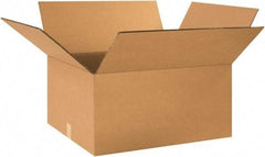 Made in USA - 20" Wide x 24" Long x 12" High Rectangle Heavy Duty Corrugated Box - 2 Walls, Kraft (Color), 100 Lb Capacity - USA Tool & Supply