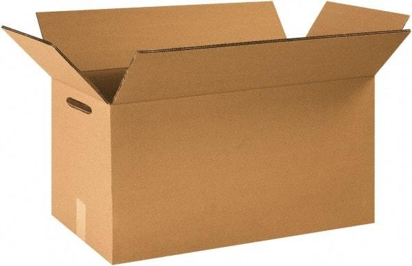 Made in USA - 12" Wide x 24" Long x 12" High Rectangle Heavy Duty Corrugated Box - 2 Walls, Kraft (Color), 100 Lb Capacity - USA Tool & Supply