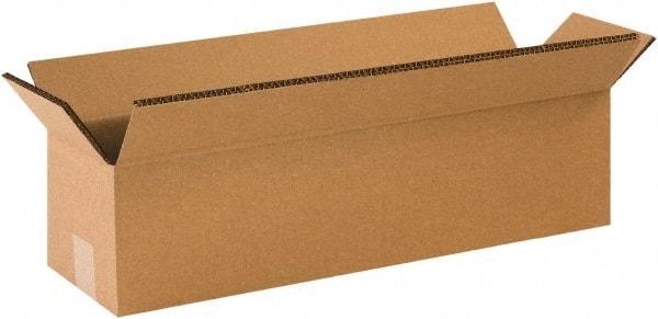 Made in USA - 12" Wide x 48" Long x 12" High Rectangle Heavy Duty Corrugated Box - 2 Walls, Kraft (Color), 100 Lb Capacity - USA Tool & Supply