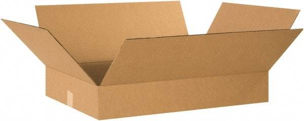 Made in USA - 18" Wide x 24" Long x 4" High Rectangle Corrugated Shipping Box - 1 Wall, Kraft (Color), 65 Lb Capacity - USA Tool & Supply