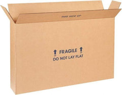 Made in USA - 6" Wide x 28" Long x 20" High Rectangle Moving Boxes - 1 Wall, Kraft (Color), 95 Lb Capacity - USA Tool & Supply
