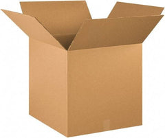 Made in USA - 20" Wide x 20" Long x 20" High Square Heavy Duty Corrugated Box - 2 Walls, Kraft (Color), 140 Lb Capacity - USA Tool & Supply