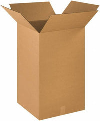 Made in USA - 18" Wide x 18" Long x 30" High Rectangle Corrugated Shipping Box - 1 Wall, Kraft (Color), 65 Lb Capacity - USA Tool & Supply