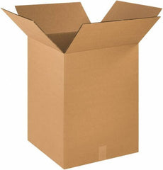 Made in USA - 18" Wide x 18" Long x 24" High Rectangle Heavy Duty Corrugated Box - 2 Walls, Kraft (Color), 100 Lb Capacity - USA Tool & Supply