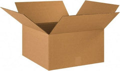 Made in USA - 18" Wide x 18" Long x 10" High Rectangle Corrugated Shipping Box - 1 Wall, Kraft (Color), 65 Lb Capacity - USA Tool & Supply