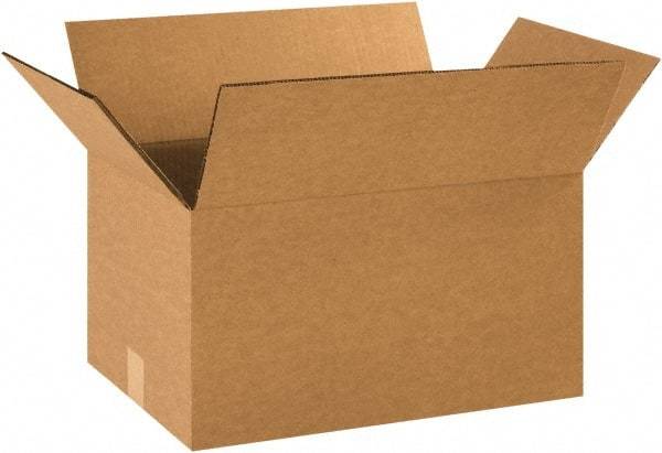 Made in USA - 12" Wide x 16" Long x 8" High Rectangle Heavy Duty Corrugated Box - 2 Walls, Kraft (Color), 100 Lb Capacity - USA Tool & Supply