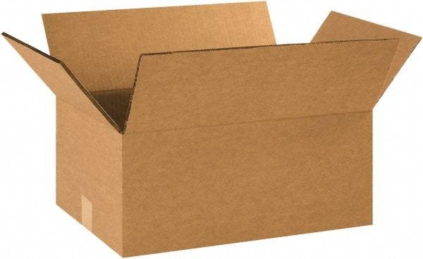 Made in USA - 12" Wide x 16" Long x 6" High Rectangle Heavy Duty Corrugated Box - 2 Walls, Kraft (Color), 100 Lb Capacity - USA Tool & Supply