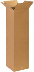 Made in USA - 14" Wide x 14" Long x 48" High Rectangle Corrugated Shipping Box - 1 Wall, Kraft (Color), 65 Lb Capacity - USA Tool & Supply