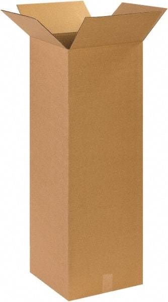 Made in USA - 14" Wide x 14" Long x 40" High Rectangle Corrugated Shipping Box - 1 Wall, Kraft (Color), 65 Lb Capacity - USA Tool & Supply