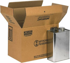 Made in USA - 9" Wide x 13-3/4" Long x 10-3/8" High Rectangle Corrugated Shipping Box - 2 Walls, Kraft (Color), 120 Lb Capacity - USA Tool & Supply