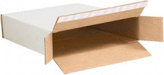 Made in USA - 2" Wide x 11-1/8" Long x 8-3/4" High Rectangle Corrugated Shipping Box - 1 Wall, White, 65 Lb Capacity - USA Tool & Supply