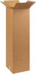 Made in USA - 10" Wide x 10" Long x 36" High Rectangle Corrugated Shipping Box - 1 Wall, Kraft (Color), 65 Lb Capacity - USA Tool & Supply