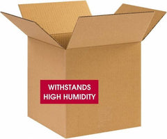 Made in USA - 10" Wide x 10" Long x 10" High Square Corrugated Shipping Box - 1 Wall, Kraft (Color), 80 Lb Capacity - USA Tool & Supply