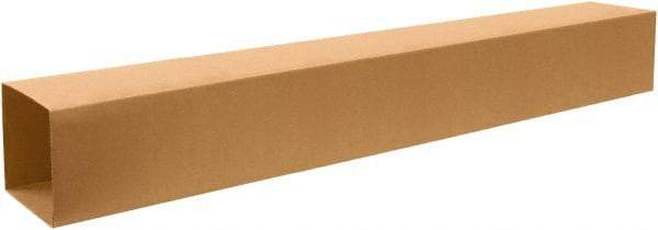 Made in USA - 8" Wide x 8" Long x 72" High Rectangle Telescoping Box - 1 Wall, Kraft (Color), 65 Lb Capacity - USA Tool & Supply