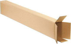 Made in USA - 4" Wide x 8" Long x 52" High Rectangle Corrugated Shipping Box - 1 Wall, Kraft (Color), 65 Lb Capacity - USA Tool & Supply