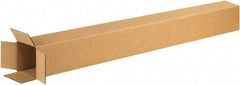 Made in USA - 4" Wide x 4" Long x 74" High Rectangle Corrugated Shipping Box - 1 Wall, Kraft (Color), 65 Lb Capacity - USA Tool & Supply