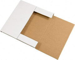 Made in USA - 12-1/2" Wide x 12-1/2" Long x 1" High Rectangle Crush Proof Mailers - 1 Wall, White - USA Tool & Supply