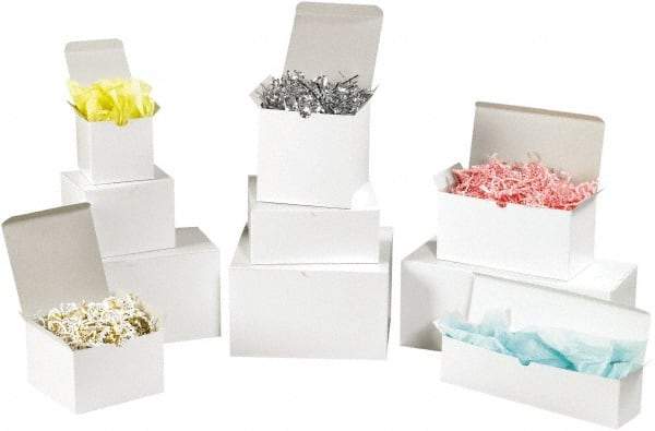 Made in USA - 5" Wide x 6" Long x 1" High Chipboard Box - 1 Wall, White - USA Tool & Supply