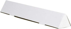 Made in USA - 2" Diam x 30" Long Corrugated Triangular Mailing Tube - 1 Wall, White - USA Tool & Supply