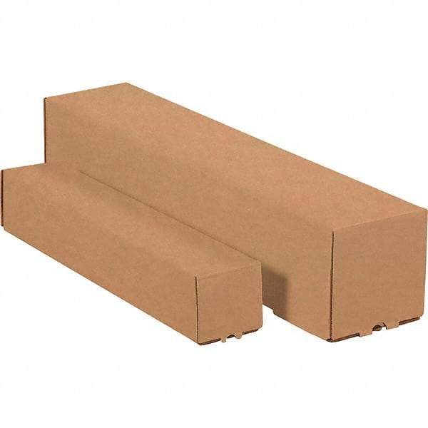 Made in USA - 5" Diam x 18" Long Square Square Mailing Tubes - 1 Wall, Kraft (Color) - USA Tool & Supply