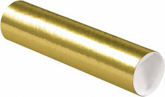 Made in USA - 3" Diam x 12" Long Round Colored Mailing Tubes - 1 Wall, Gold - USA Tool & Supply