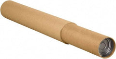Made in USA - 3-1/4" Diam x 120" Long Round Adjustable Tubes - 1 Wall, Kraft (Color) - USA Tool & Supply