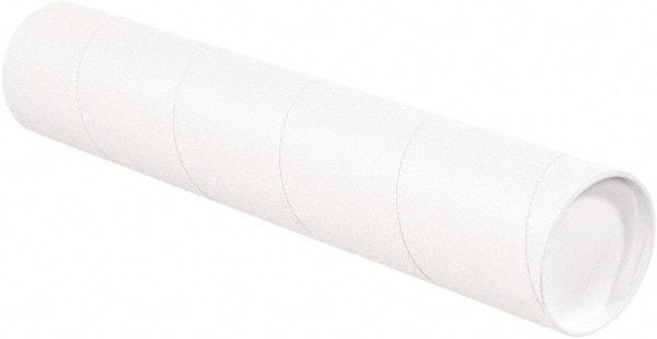 Made in USA - 4" Diam x 42" Long Round White Mailing Tubes - 1 Wall, White - USA Tool & Supply