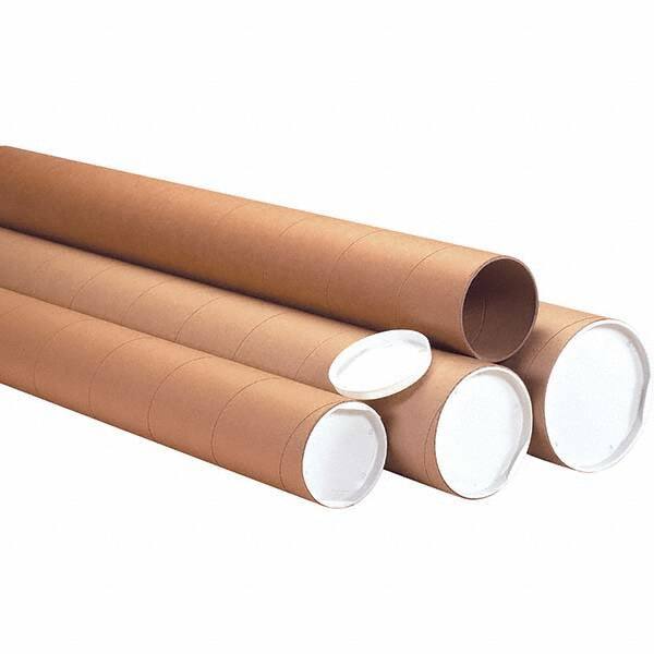 Made in USA - 4" Diam x 60" Long Round Heavy Duty Mailing Tubes - 1 Wall, Kraft (Color) - USA Tool & Supply