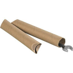 Made in USA - 1-1/2" Diam x 16" Long Round Crimped End Mailing Tubes - 1 Wall, Kraft (Color) - USA Tool & Supply