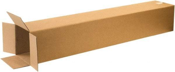 Made in USA - 8" Wide x 8" Long x 48" High Rectangle Corrugated Shipping Box - 1 Wall, Kraft (Color), 65 Lb Capacity - USA Tool & Supply