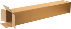 Made in USA - 8" Wide x 8" Long x 50" High Rectangle Corrugated Shipping Box - 1 Wall, Kraft (Color), 65 Lb Capacity - USA Tool & Supply