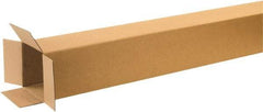 Made in USA - 8" Wide x 8" Long x 60" High Rectangle Corrugated Shipping Box - 1 Wall, Kraft (Color), 65 Lb Capacity - USA Tool & Supply