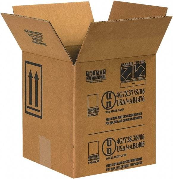 Made in USA - 8-1/2" Wide x 8-1/2" Long x 9-5/16" High Rectangle Corrugated Shipping Box - 1 Wall, Kraft (Color), 95 Lb Capacity - USA Tool & Supply