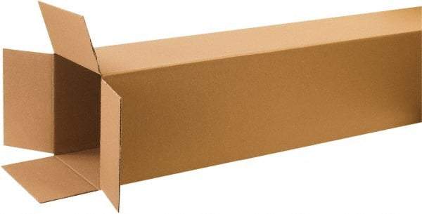 Made in USA - 12" Wide x 12" Long x 72" High Rectangle Corrugated Shipping Box - 1 Wall, Kraft (Color), 65 Lb Capacity - USA Tool & Supply