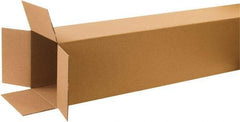 Made in USA - 10" Wide x 10" Long x 72" High Rectangle Corrugated Shipping Box - 1 Wall, Kraft (Color), 65 Lb Capacity - USA Tool & Supply