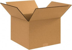Made in USA - 12" Wide x 14" Long x 10" High Rectangle Heavy Duty Corrugated Box - 2 Walls, Kraft (Color), 100 Lb Capacity - USA Tool & Supply