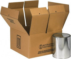 Made in USA - 14-1/4" Wide x 14-1/4" Long x 7-5/8" High Rectangle Corrugated Shipping Box - 2 Walls, Kraft (Color), 120 Lb Capacity - USA Tool & Supply