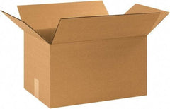 Made in USA - 12" Wide x 16" Long x 10" High Rectangle Heavy Duty Corrugated Box - 1 Wall, Kraft (Color), 95 Lb Capacity - USA Tool & Supply